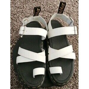Dr Martens Avery Leather White Roman Sandals Shoes NEW Women’s Size US 7